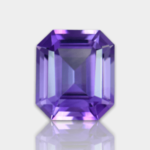 Flawless 6.90 Carats Excellent Emerald Cut Natural Purple Amethyst Gemstone.