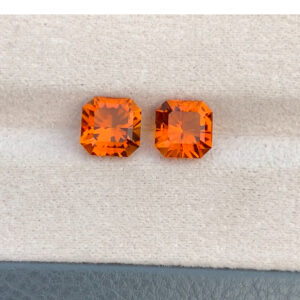 Flawless 4.90 CT Excellent Precision Cut Golden Perfect Match Pair Citrine.