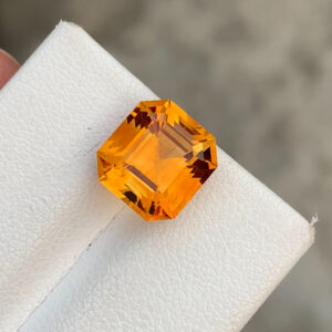 Flawless 4.11 CT Excellent Cut Golden Citrine from Africa.