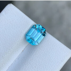 Flawless 2.70 CT Excellent Cut Top Blue Zircon from Cambodia.