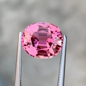 Flawless 4.0 CT Excellent Step Cushion Cut Natural Pink Tourmaline Gemstone from Afghanistan.