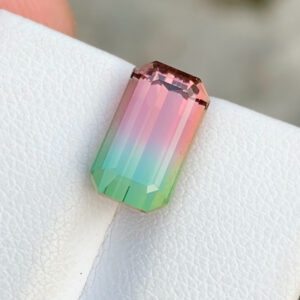 Flawless 3.81 CT Excellent Cut Natural Bi Color Tourmaline from Afghanistan.