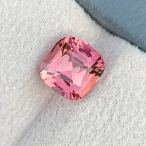 Flawless 3.92 CT Excellent Step Cushion Cut Natural Pink Tourmaline Gemstone from Afghanistan.