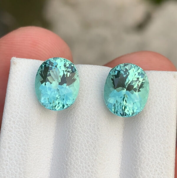 Seafoam Mint Tourmaline Pair