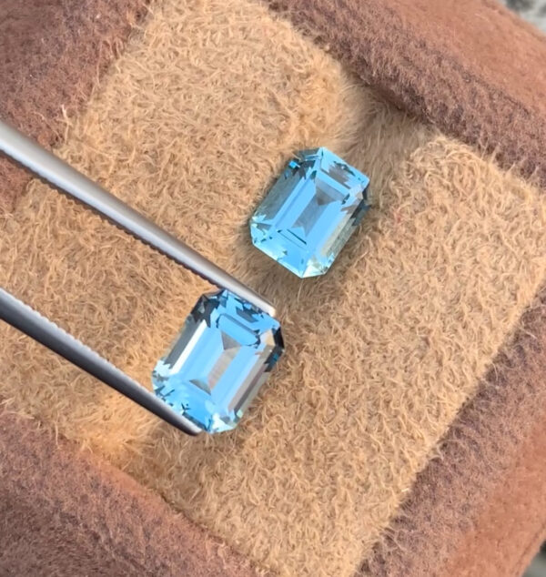 Blue Aquamarine Pair