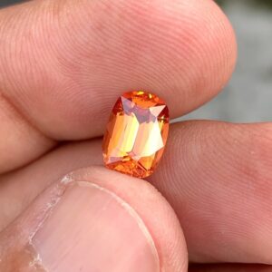 3.21 CT Excellent Cushion Cut Natural Mandarin 🍊 Garnet from Nigeria.