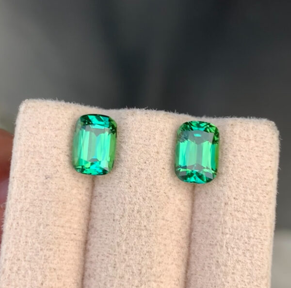 Greenish Blue Tourmaline Pair